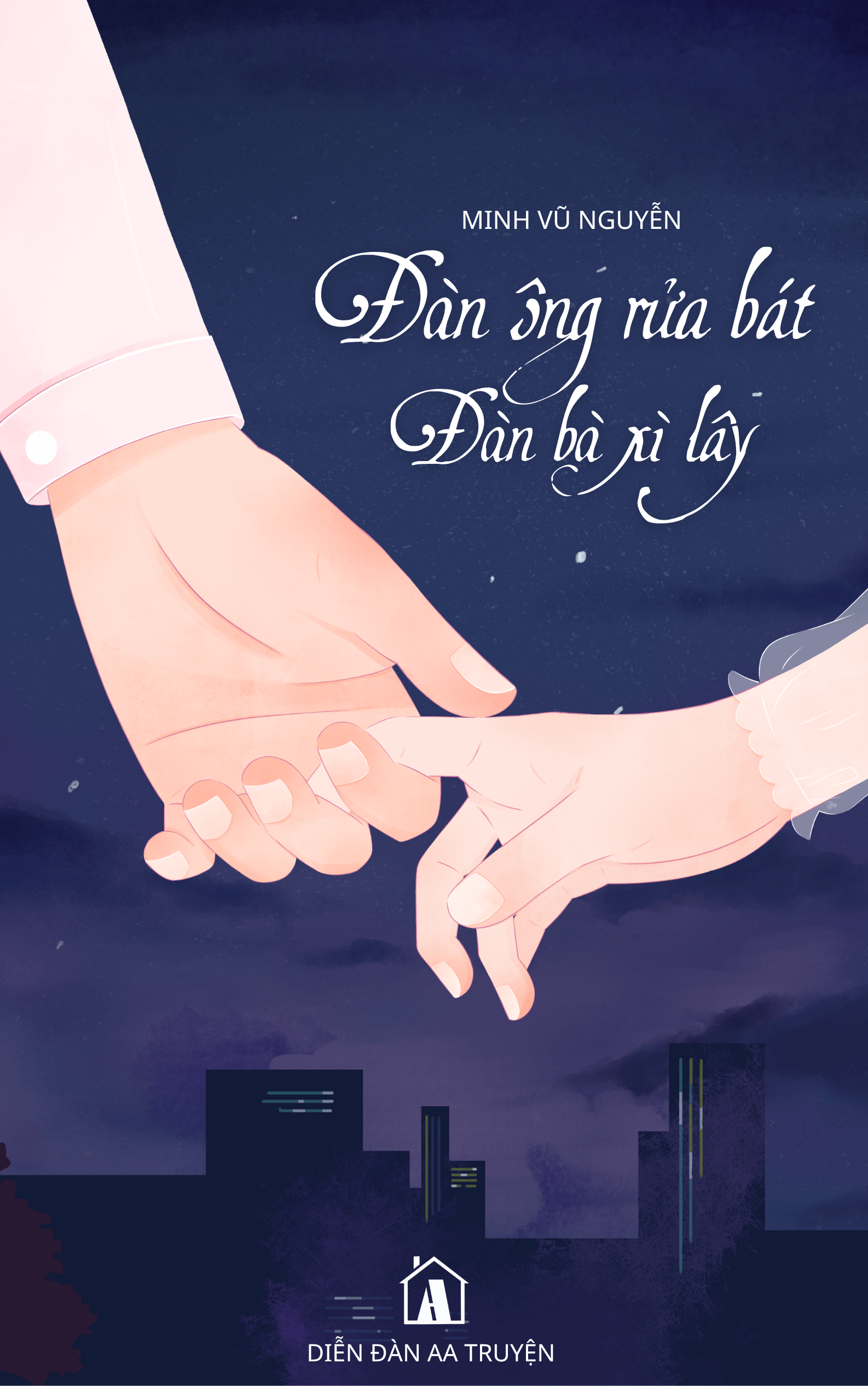 Purple Blue and Pink Cartoon Illustrative Romance Love Story Book Cover.png